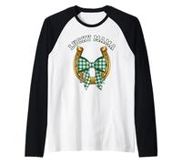 Lucky Mama Irish St Patricks Day Mom Horseshoe Cita Camiseta Manga Raglan