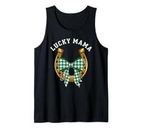 Lucky Mama Irish St Patricks Day Mom Horseshoe Cita Camiseta sin Mangas