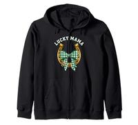 Lucky Mama Irish St Patricks Day Mom Horseshoe Cita Sudadera con Capucha