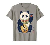 Lucky Maneki Neko Panda Ukiyo-e Arte Japonés Estética Camiseta