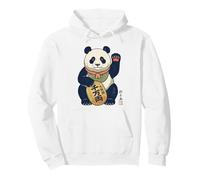 Lucky Maneki Neko Panda Ukiyo-e Arte Japonés Estética Sudadera con Capucha