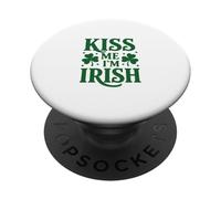 Lucky Mischief Bésame Soy irlandés PopSockets PopGrip Adhesivo