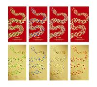 Lucky Money Packets, Chinese New Year Packets, Year of the Snake Envelopes, 2025 Year of the Snake Chinese New Year Red Envelopes for Marriage and Spring Festival