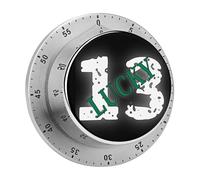 Lucky Number 13 - Temporizador de cocina de 60 minutos, herramienta mecánica visual de gestión del tiempo para cocinar