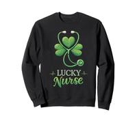 Lucky Nurse Día de San Patricio Enfermería Cuidado de la Salud Mé Sudadera
