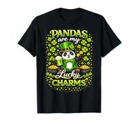 Lucky Panda Shamrocks St Patricks Day Green Beer Leprechaun Camiseta