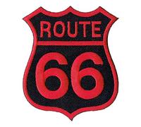 Lucky Patches, Parche termoadhesivo, diseño de The Legendary Route 66, Easy Rider, USA Motorcycle, 6,8 x 8 cm (# 3)
