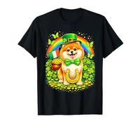 Lucky Pomeranian St Patrick’s Day Rainbow Shamrock Dog Lover Camiseta