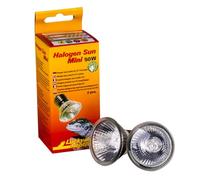 Lucky Reptile lámpara de halógenos Sun Mini pack doble - 50 W radiador para bases E27 - Mini foco de halógenos para reptiles - Lámpara de calor para terrarios pequeños con espectro de luz de día