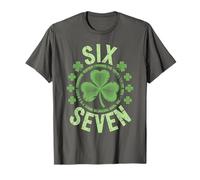 Lucky Rizzler 67 Shamrock St Patricks Meme Seis Siete Cerebro Camiseta