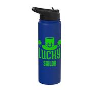 Lucky Sailor Divertido marinero del Día de San Patricio Stainless Steel Insulated Water Bottle
