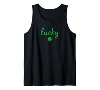 Lucky Shamrock Simple 4 Leaf Clover Día de San Patricio Camiseta sin Mangas