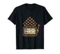 Lucky Slot Machine Stars Camiseta gráfica económica, Hombre, Negro, L