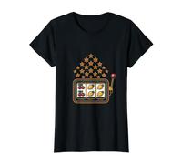 Lucky Slot Machine Stars Camiseta gráfica económica, Mujer, Negro, XS