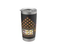 Lucky Slot Machine Stars Vaso térmico de acero inoxidable de doble pared