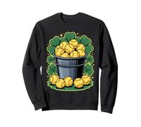 Lucky Softball Bucket St Patrick's Day Clover Sudadera