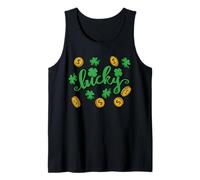 Lucky St Patrick's Day Irish LUCKY Shamrock Clover Hombres Mujeres Camiseta sin Mangas