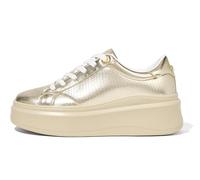 LUCKY STEP Zapatillas de Plataforma para Mujer - Zapatillas de Moda, Clásicas de Corte Bajo, Calzado Casual de Cuero Sintético, Cómodas para el Uso Diario (Oro, 8.5US-39EU-6UK)