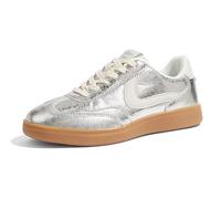 LUCKY STEP Zapatillas Retro de Moda para Mujer - Zapatos Clásicos y Cómodos, Antideslizantes para Caminar y Skate (Plata, 9US-40EU-7UK)