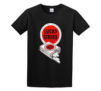 Lucky Strike Men Strike Cigarettes Tobacco Smokes Smoker Pack Retro Men's T-Shirt Unisex Black Cotton Hip Hop Print tee Shirts S