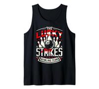 Lucky Strikes - Camiseta del Equipo de Bolos Camiseta sin Mangas