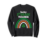 Lucky Teacher Grade Crew Día de San Patricio para Estudiantes de Tercer Grado Sudadera