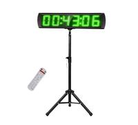 LUCKY TIME Reloj de Carreras con trípode, Pantalla Grande de 5 Pulgadas, cronómetro con Remoto, función de Contador Que Puede Llegar hasta 999999 para Gimnasio, Pista, Carreras y Deportes al Aire