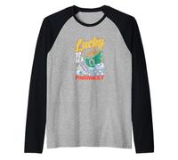 Lucky To Be A Farmacéutico Divertido Farmacéutico Camiseta Manga Raglan