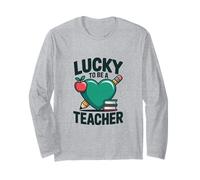 Lucky To Be A Teacher Día de San Patricio Manga Larga
