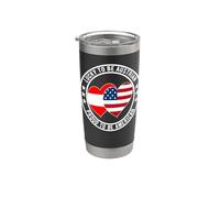 Lucky To Be Austrian Proud To Be American Austria Bandera de Estados Unidos Vaso térmico de acero inoxidable de doble pared