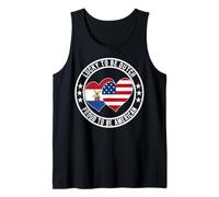 Lucky to be Dutch Orgulloso to be American Netherlands USA Flag Camiseta sin Mangas