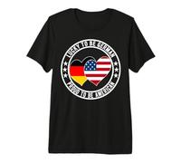 Lucky To Be German Proud To Be American Cool Alemania Bandera de Estados Unidos Camiseta Premium