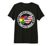 Lucky To Be Ghanaian Proud To Be American Cool Ghana Bandera de Estados Unidos Camiseta Premium