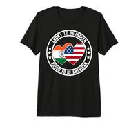 Lucky To Be Indian Proud To Be American Lovely India Bandera de Estados Unidos Camiseta Premium