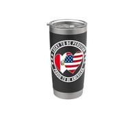 Lucky To Be Peruvian Proud To Be American Cool - Bandera de Estados Unidos Vaso térmico de acero inoxidable de doble pared
