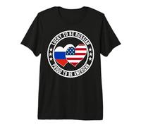 Lucky To Be Russian Proud To Be American Cool Rusia Bandera de Estados Unidos Camiseta Premium