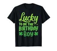 Lucky to Be The Birthday Boy Shamrock St Patrick's Day Boys Camiseta