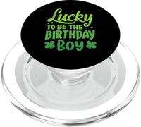 Lucky to Be The Birthday Boy Shamrock St Patrick's Day Boys PopSockets PopGrip para MagSafe