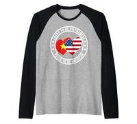Lucky To Be Vietnamese Proud To Be American Vietnam Bandera de Estados Unidos Camiseta Manga Raglan