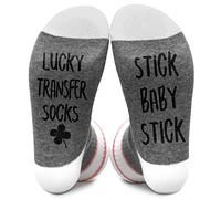 Lucky Transfer Socks Stick Baby Stick, calcetines de FIV regalo para mujeres tamaño 5.5-11, embarazo maternidad IVF regalos -A49, Gris