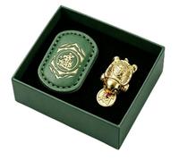 Lucky Turtle Wallet Charm, Golden Turtle with Coin, Handmade Golden Turtle Feng Shui Amulet, Chinese Lucky Charm 2026 Edition, Talisman with Leather Sleeve (#C-1PC)