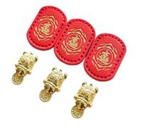 Lucky Turtle Wallet Charm, Golden Turtle with Coin, Handmade Golden Turtle Feng Shui Amulet, Chinese Lucky Charm 2026 Edition, Talisman with Leather Sleeve (#A-3PCS)