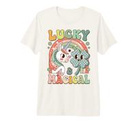 Lucky Unicorn Clover Magical Friendship Camiseta Premium