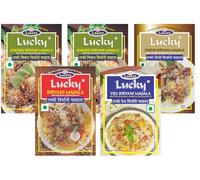 Lucky Veg/Non-Veg (vegetariano/no vegetariano) Biryani Combo Pack (biryani de pollo (2), biryani de cordero, biryani sindhi, biryani vegetal)