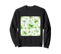 Lucky Watercolor 4 Leaf Clover Irish Mom Irlanda Shamrock Sudadera