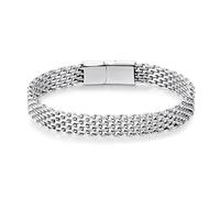 LUCKY2+7 Pulseras para hombre-Pulsera de acero inoxidable con cierre magnético y cadena Franco para hombre