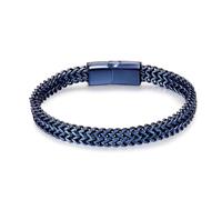 LUCKY2+7 Pulseras para hombre-Pulsera de acero inoxidable con cierre magnético y cadena Franco para hombre