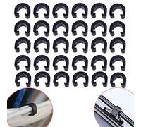 Luckycivia - Abrazaderas en C para Bicicleta, 30 Unidades, Color Negro