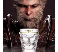 LuckyFL 2 tazas de cristal Black Myth Wukong, taza de cristal de 110 ml del juego Wukongs, mercancía negra de My-th Wukongs, taza transparente del rey mono, taza Sun Wukongs, novedosa taza de viaje al