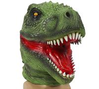 LuckyGGT Máscara de dinosaurio verde Navidad Halloween Feroces Auriculares de Tiranosaurio Rex Bar Accesorios de disfraces